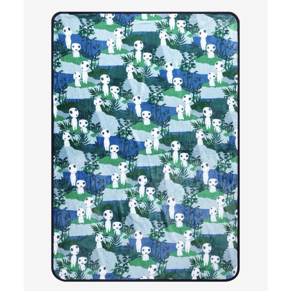 Studio Ghibli Princess Mononoke Kodama Throw Blanket Her Universe 45 x 60 NEW